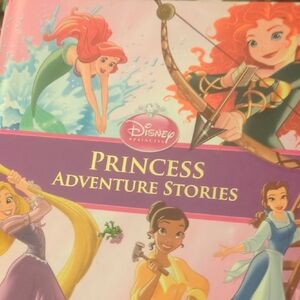 Disney Princess Adventure Stories Book - Pink, Green, Yellow, Blue